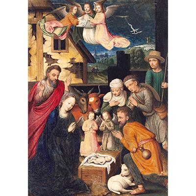 Adoration of the Shepherds - Personalised Christmas Cards